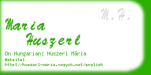 maria huszerl business card