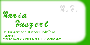 maria huszerl business card